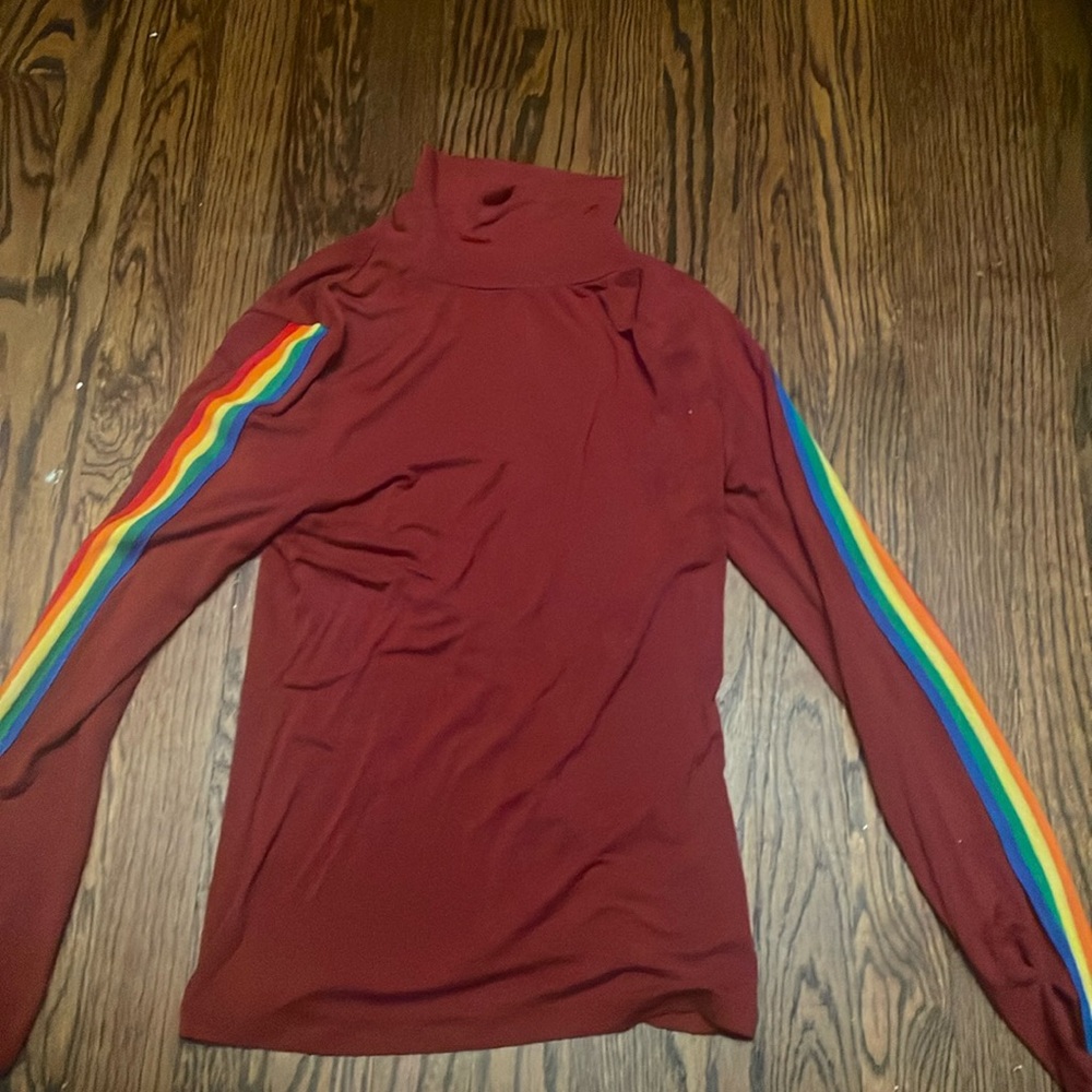 Rainbow turtleneck